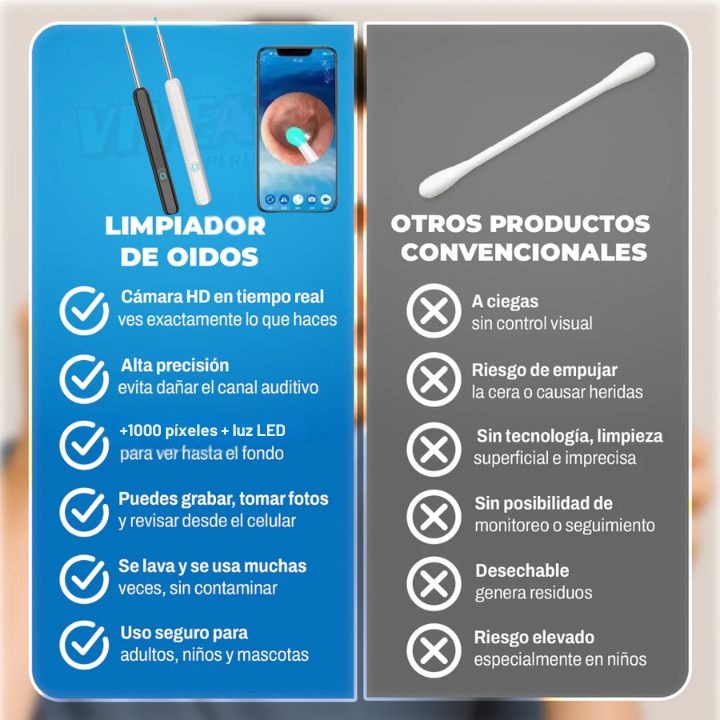 ✨Limpiador auditivo Smart con Camara🎥 - Otoscopio Premium💫