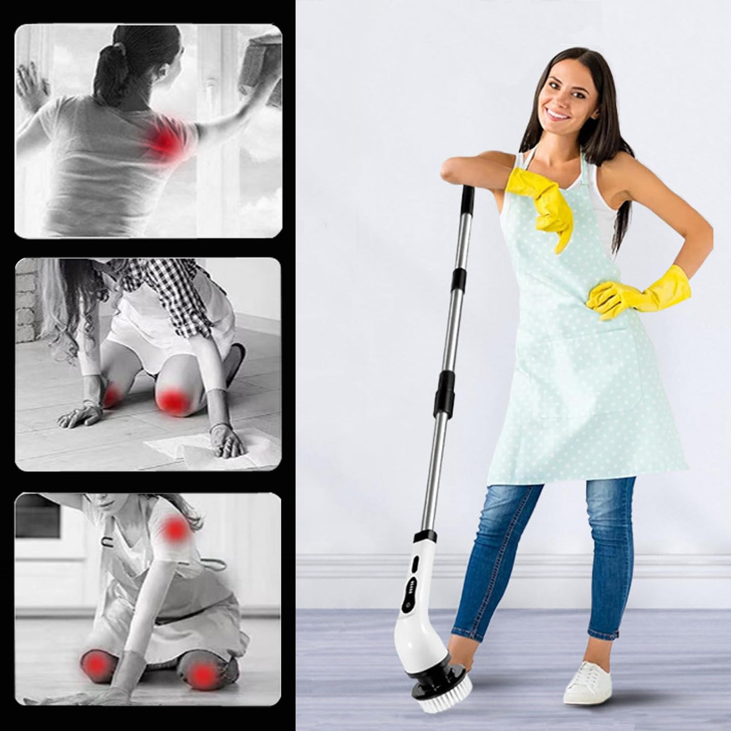 💫CEPILLO DE LIMPIEZA 9 en 1 PREMIUM 🎁Limpiador Multiusos + Guantes🎁