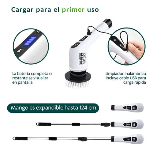 💫CEPILLO DE LIMPIEZA 9 en 1 PREMIUM 🎁Limpiador Multiusos + Guantes🎁