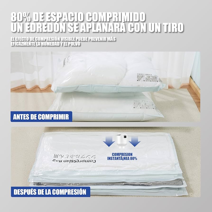 BOLSAS MAGICAS REDUCTORAS + BOMBA ELECTRICA