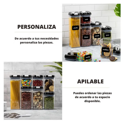 KIT FRASCOS HERMETICOS / 7 piezas