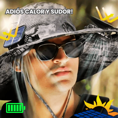 ☀️Solair™ Sombrero con ventilación Solar Inteligente🌪️ - RECARGABLE🔋