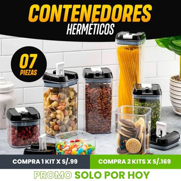 KIT FRASCOS HERMETICOS / 7 piezas