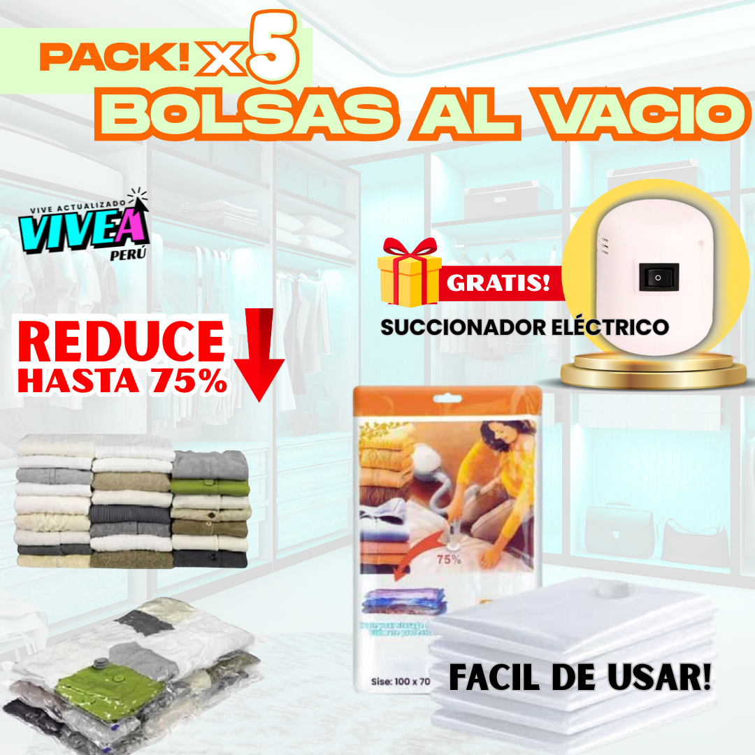BOLSAS MAGICAS REDUCTORAS + BOMBA ELECTRICA